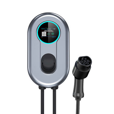 32A EVの充電器のWallbox 3Phase 22.08KWの電気自動車の充電ステーションのタイプ2はLCDスクリーンとの5mをケーブルで通信する