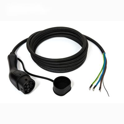 単一銃IEC62196のタイプ2の電気自動車の充満プラグ32A/1Phase EVの充電器ケーブルAC 250V