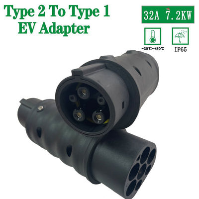 タイプ1最高SAE J1772車の充電器のコンバーターACへの32A IECへのEVの充電器のアダプターのタイプ2 62196
