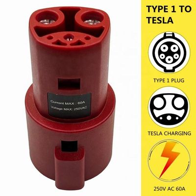 AC 10 KW タイプ 1 テスラ EV 充電器アダプタ SAE J1772 テスラ急速充電アダプタ 60A へ