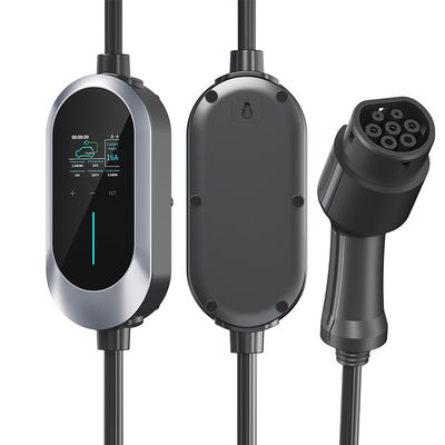 青いCEE 16Aが付いているタイプ2携帯用EVの充満山1つの段階のプラグ