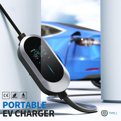 8-32A調節の現在のタイプ2 AC EV充電器、速い家の屋外EVの充満山