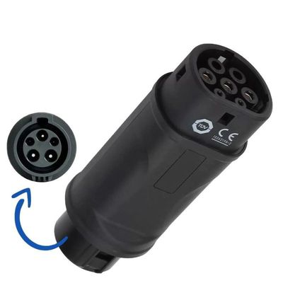 32A 22KW EVのタイプ2の電気自動車の充電器のコネクターOEMへの充満充電器のアダプターのタイプ1